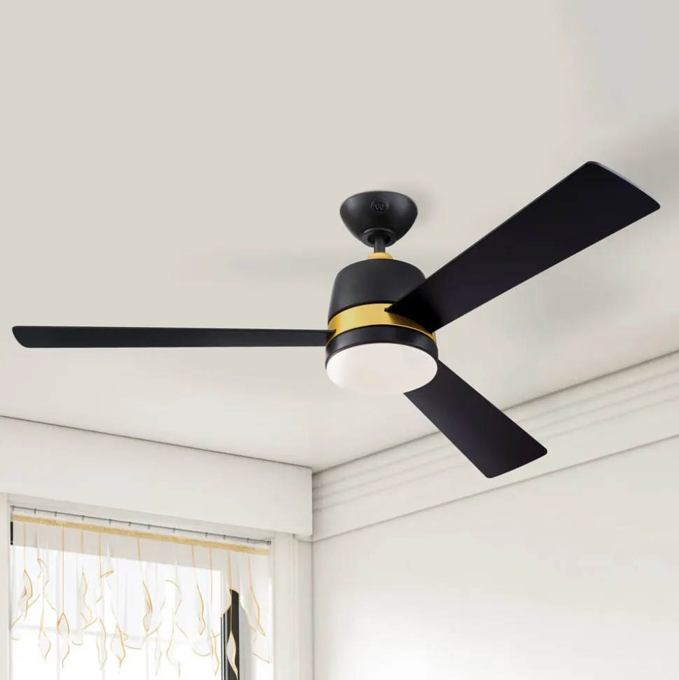 Westinghouse Tristan ventilator zwart/kersen