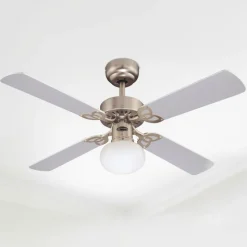 Westinghouse Vegas ventilator met licht Licht, aluminium b.