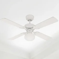 Westinghouse Vegas ventilator licht wit/dennenhout