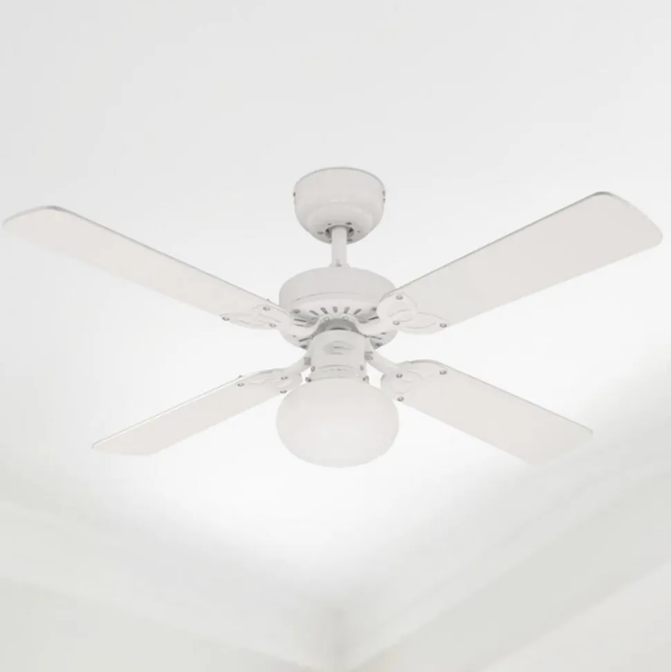 Westinghouse Vegas ventilator licht wit/dennenhout