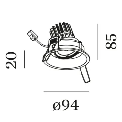 WEVER & DUCRÉ Diep afstellen Spot dimbaar wit