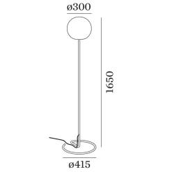 WEVER & DUCRÉ Dro 3.0 Vloerlamp zwart-wit