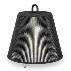 WEVER & DUCRÉ kap Costa 1.0, zwart, touw, Ø 39 cm