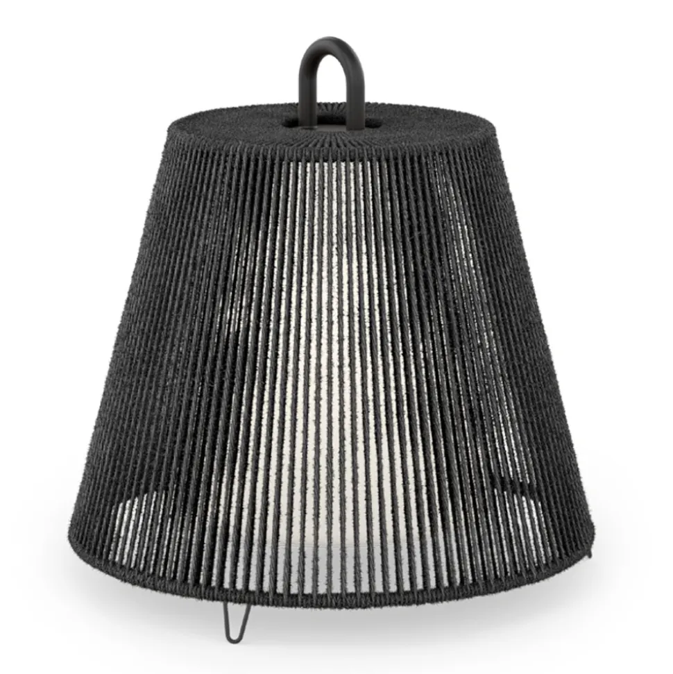 WEVER & DUCRÉ kap Costa 1.0, zwart, touw, Ø 39 cm