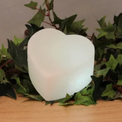 Wit LED-hart White Line van zoutkristal