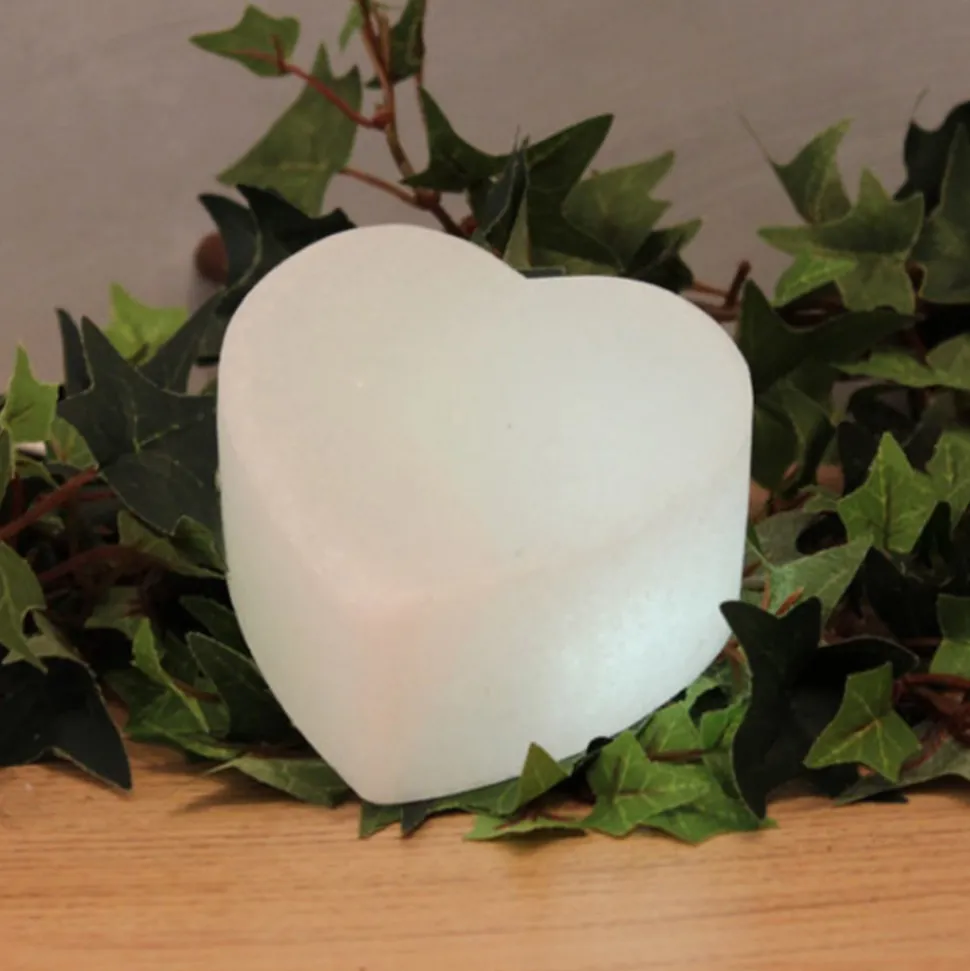 Wit LED-hart White Line van zoutkristal