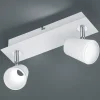 Wit-chroomkleurige LED spot Narcos - 2 lichtbr