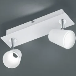 Wit-chroomkleurige LED spot Narcos - 2 lichtbr
