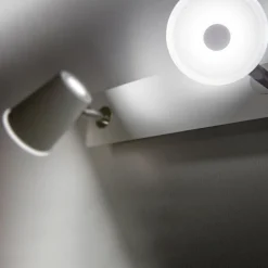 Wit-chroomkleurige LED spot Narcos - 2 lichtbr