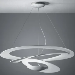 Witte design hanglamp Pirce, 67x69 cm