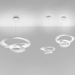 Witte design hanglamp Pirce, 67x69 cm