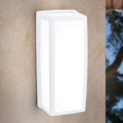 Witte LED buitenwandverlichting Bob, IP54