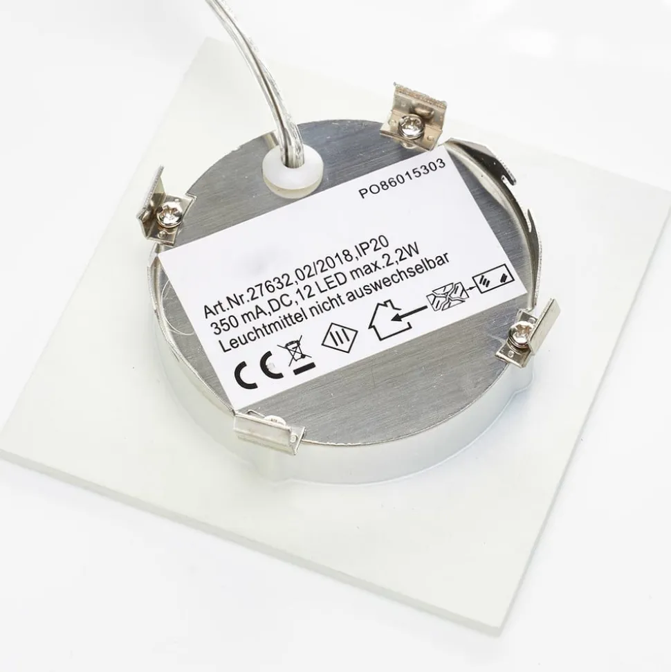 Witte LED inbouwlamp Klaus voor inbouwdozen