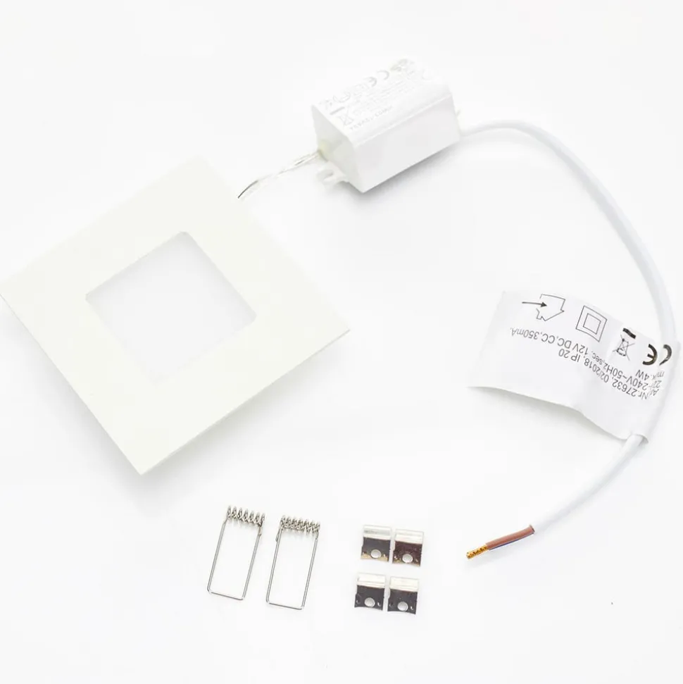 Witte LED inbouwlamp Klaus voor inbouwdozen