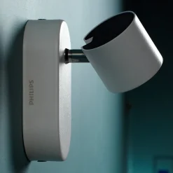 Witte LED-wandlamp Star, zwenkbaar