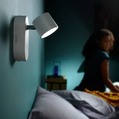 Witte LED-wandlamp Star, zwenkbaar