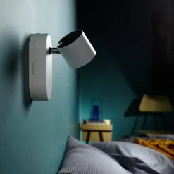 Witte LED-wandlamp Star, zwenkbaar