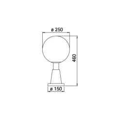 Witte sokkellamp, met kristalglas