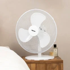 Witte tafelventilator VE-5727 met 3 instellingen