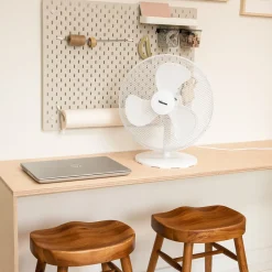 Witte tafelventilator VE-5727 met 3 instellingen