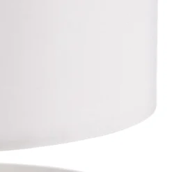 Witte textielen tafellamp Clarie