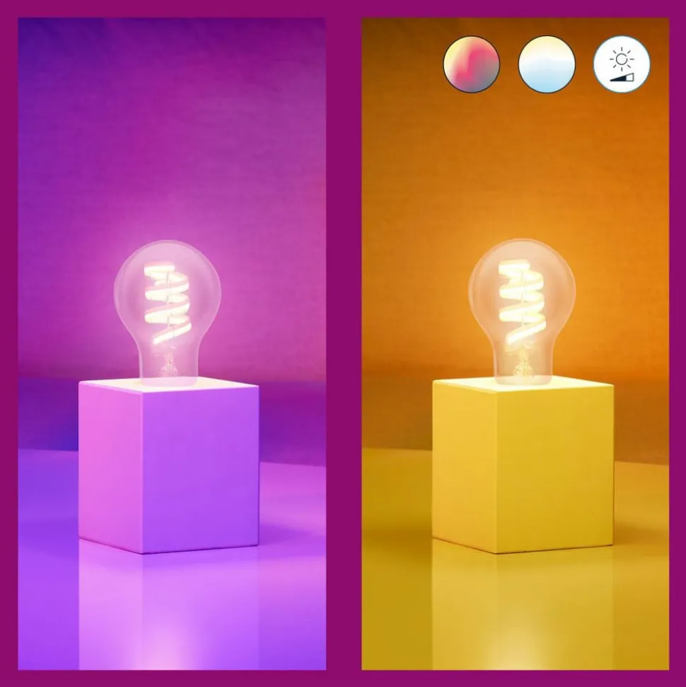 WiZ A60 LED filament lamp WiFi E27 6,3W RGBW