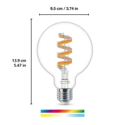 WiZ G95 LED filament lamp Globe WiFi E27 6,3W RGBW