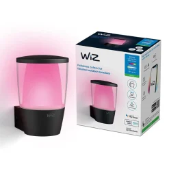 WiZ LED buitenwandlamp Elpas RGBW, zwart