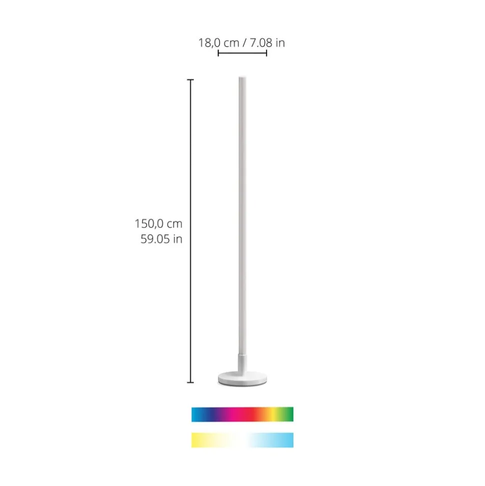 WiZ LED vloerlamp Pol, Afstembaar Wit en Kleur