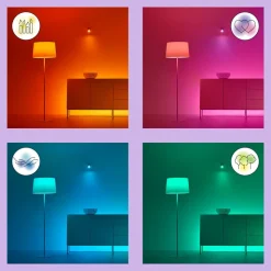 WiZ P45 LED lamp E27 4,9 W druppel gesatineerd RGBW