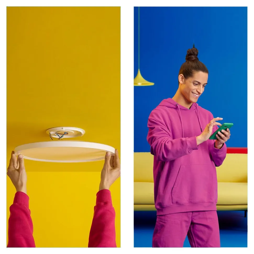 WiZ SuperSlim LED plafondlamp RGBW Ø42cm wit