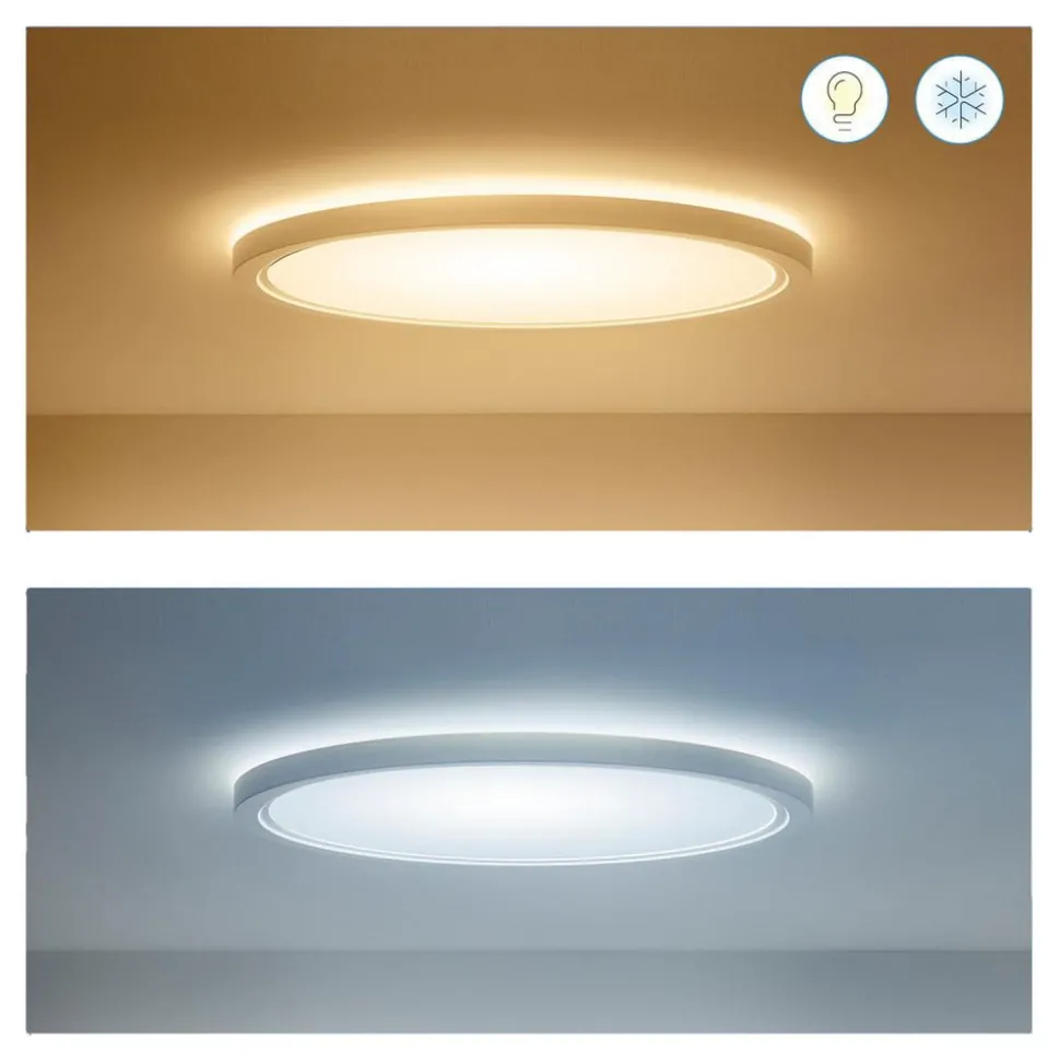 WiZ SuperSlim LED plafondlamp RGBW Ø42cm wit