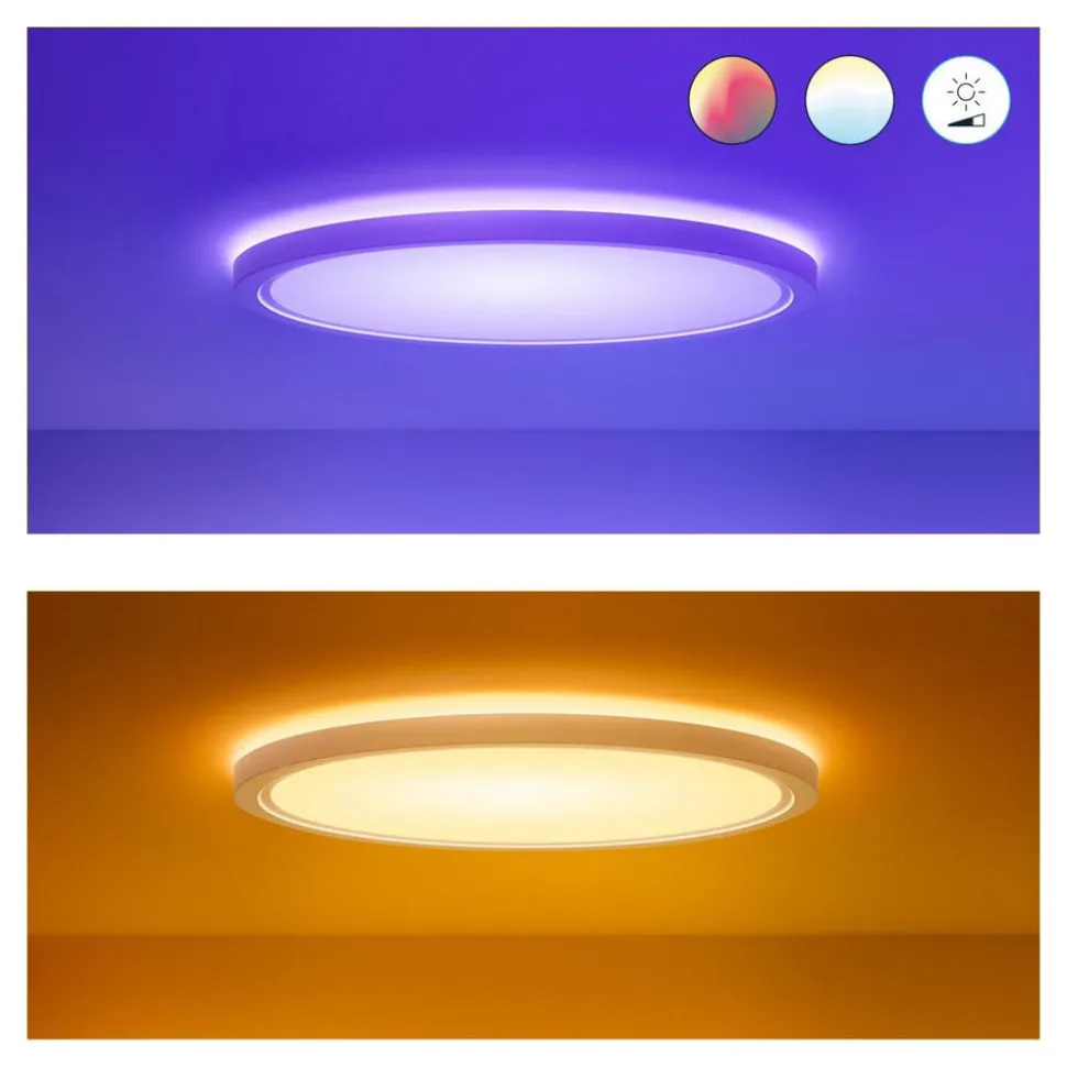 WiZ SuperSlim LED plafondlamp RGBW Ø42cm wit