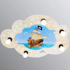 Wolkvormige plafondlamp Capt'n Sharky met LEDs