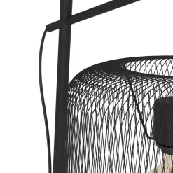 Wrington vloerlamp, hoogte 194 cm, zwart, staal