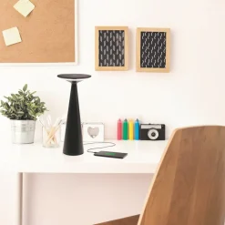 Zafferano Dama tafellamp IP54 zwart