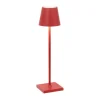 Zafferano oplaadbare micro lamp IP65 rood