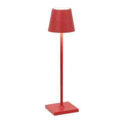 Zafferano oplaadbare micro lamp IP65 rood