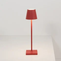Zafferano oplaadbare micro lamp IP65 rood