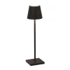 Zafferano oplaadbare micro-lamp Poldina, IP65 zwart