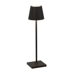 Zafferano oplaadbare micro-lamp Poldina, IP65 zwart