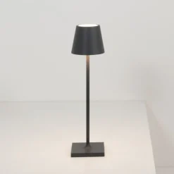 Zafferano oplaadbare micro-lamp Poldina, IP65 zwart