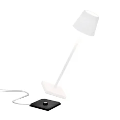 Zafferano oplaadbare micro-lamp Poldina, IP65 wit