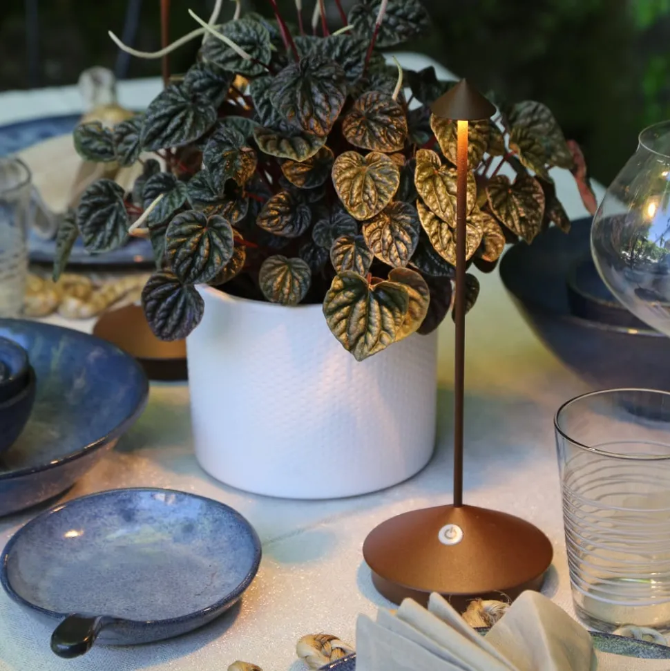 Zafferano Pina 3K tafellamp IP54 corten