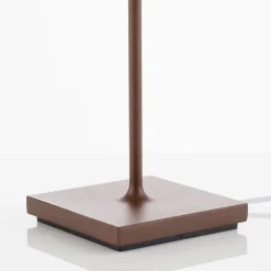 Zafferano Poldina LED tafellamp oplaadbare batterij, mat, bruin