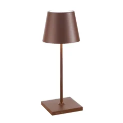 Zafferano Poldina mini accu-tafellamp IP65 corten