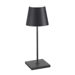 Zafferano Poldina mini accu-tafellamp IP65 grijs