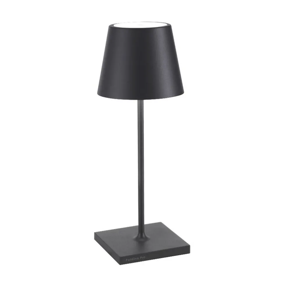 Zafferano Poldina mini accu-tafellamp IP65 grijs