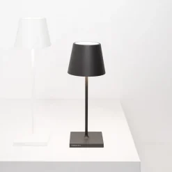 Zafferano Poldina mini accu-tafellamp IP65 grijs