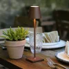 Zafferano Poldina oplaadbare micro lamp IP65 corten